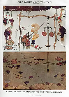Clams: The Ice Hole Clam Spearer by Heath Robinson