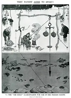 Clams: The Ice Hole Clam Spearer by Heath Robinson