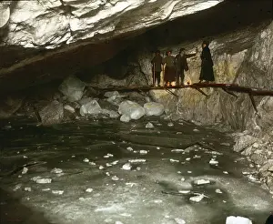 Caverns: Ice lake in the Oetscher-cave