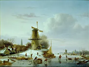 Windmills: Ice Scene with Windmills