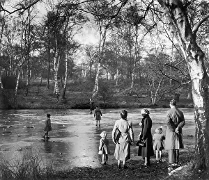 Beeches: ICE SKATERS ON RIVER