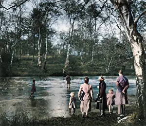 Beeches: ICE SKATERS ON RIVER