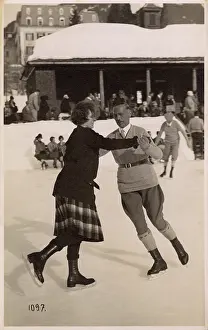 Klosters: Ice Skating pair - Klosters, Switzerland