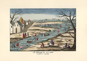 Dadresse: Ice skating and sledding on a glacier near