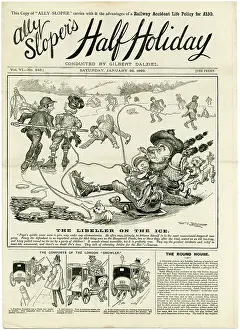 Sloper: ICE SKATING ON TRAY 1889