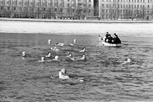 Ice swimming in Moscow