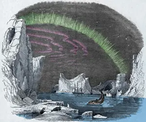 Phemomena: Icebergs and Aurora Borealis, 1849