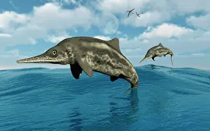 Ichthyosaur: Ichthyosaurs jumping out of the water