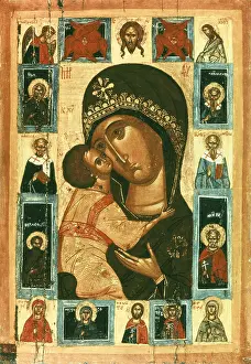 Bizantium: Icon of the Virgin of the Tenderness. Russian