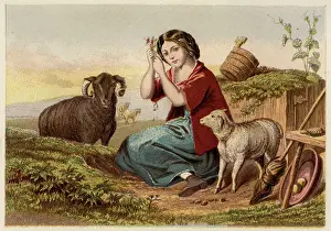 Idealised: Idealised Victorian shepherdess