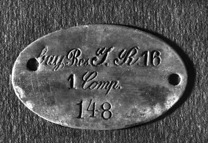 Infanterie: Identification tag of Adolf Hitler