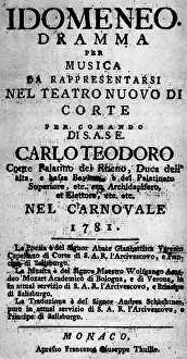 Idomeneo: Idomeneo title page