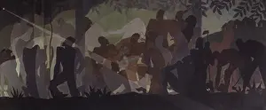 Hoeing: AN IDYLL OF THE DEEP SOUTH, by Aaron Douglas, 1934