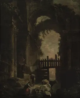 Valletta: An Idyllic Landscape, by Hubert Robert (1733-1808)