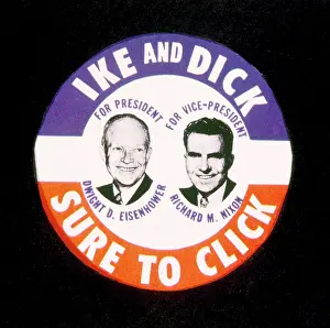 Click: Ike and Dick Sure to Click, campaign button ?
