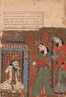 Kalila: Ilar (or Irakht) About to Throw the Bowl of Rice