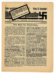 Semitism: Illegal Austrian NSDAP publication
