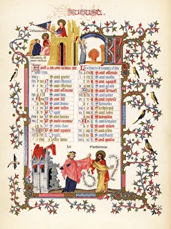 Micah: Illuminated calendar for August 1846