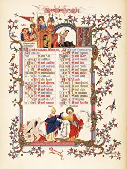 Humphreys: Illuminated calendar for December 1846