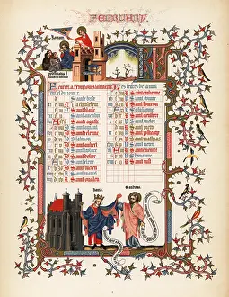 Jacobus: Illuminated calendar for February 1846