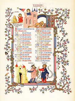 Humphreys: Illuminated calendar for July 1846