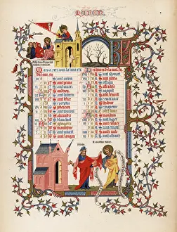 Humphreys: Illuminated calendar for March 1846