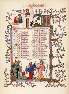 Ezekiel: Illuminated calendar for October 1846