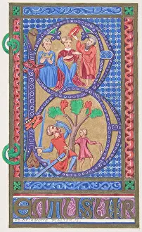 Delamotte: Illuminated Initial B, 1830?62, Watercolor and
