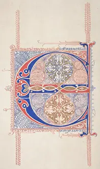 Delamotte: Illuminated Initial C, 1830?62, Watercolor