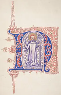 Delamotte: Illuminated Initial N, 1830?62, Watercolor