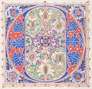Delamotte: Illuminated Initial O, 1830?62, Watercolor
