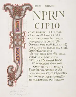 Delamotte: Illuminated Leaf with Initial I, 1830?62, Pen