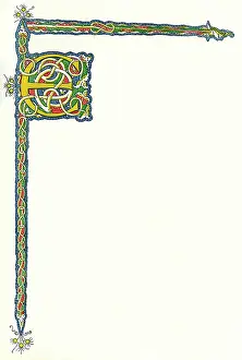 Alphabets: Illuminated letter E