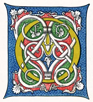 Alphabets: Illuminated letter O
