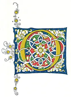 Alphabets: Illuminated letter O