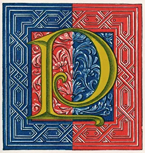 Alphabets: Illuminated letter P