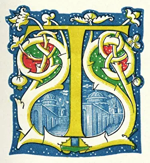 Alphabets: Illuminated letter T