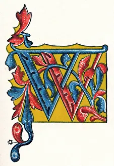 Alphabets: Illuminated letter W