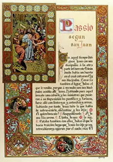 Disciples: Illuminated page from a Spanish gospel