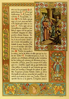 Disciples: Illuminated page from a Spanish gospel