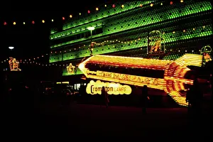 Crompton: The illuminated Rocket tram, sponsored by Crompton Lamps