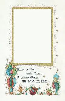 Thee: Illumination with words and gold frame