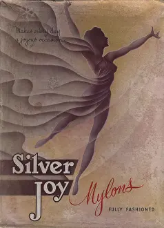 Nylons: Illustrated packaging for Silver Joy nylons
