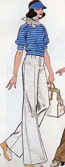 Flared: Illustrated pattern for ladies separates, 1970s