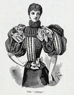 Ribboned: Illustration of the Adele blouse, with high collar