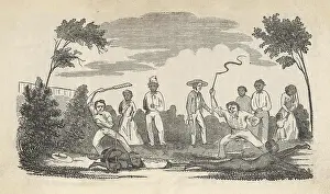 Narratives: Illustration of the beatings given to fugitive ?