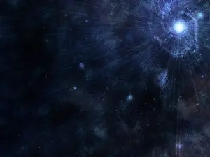 Radiant: Illustration of a bright star in outer space