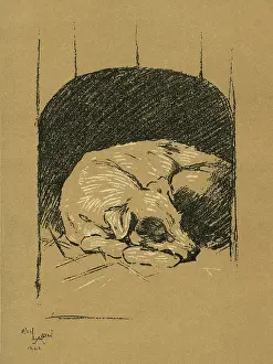 Kennel: Illustration by Cecil Aldin, A Dog Day