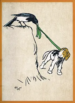 Magpie: Illustration by Cecil Aldin, Field Babies