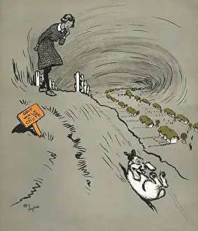 Chute: Illustration by Cecil Aldin, The Great Adventure